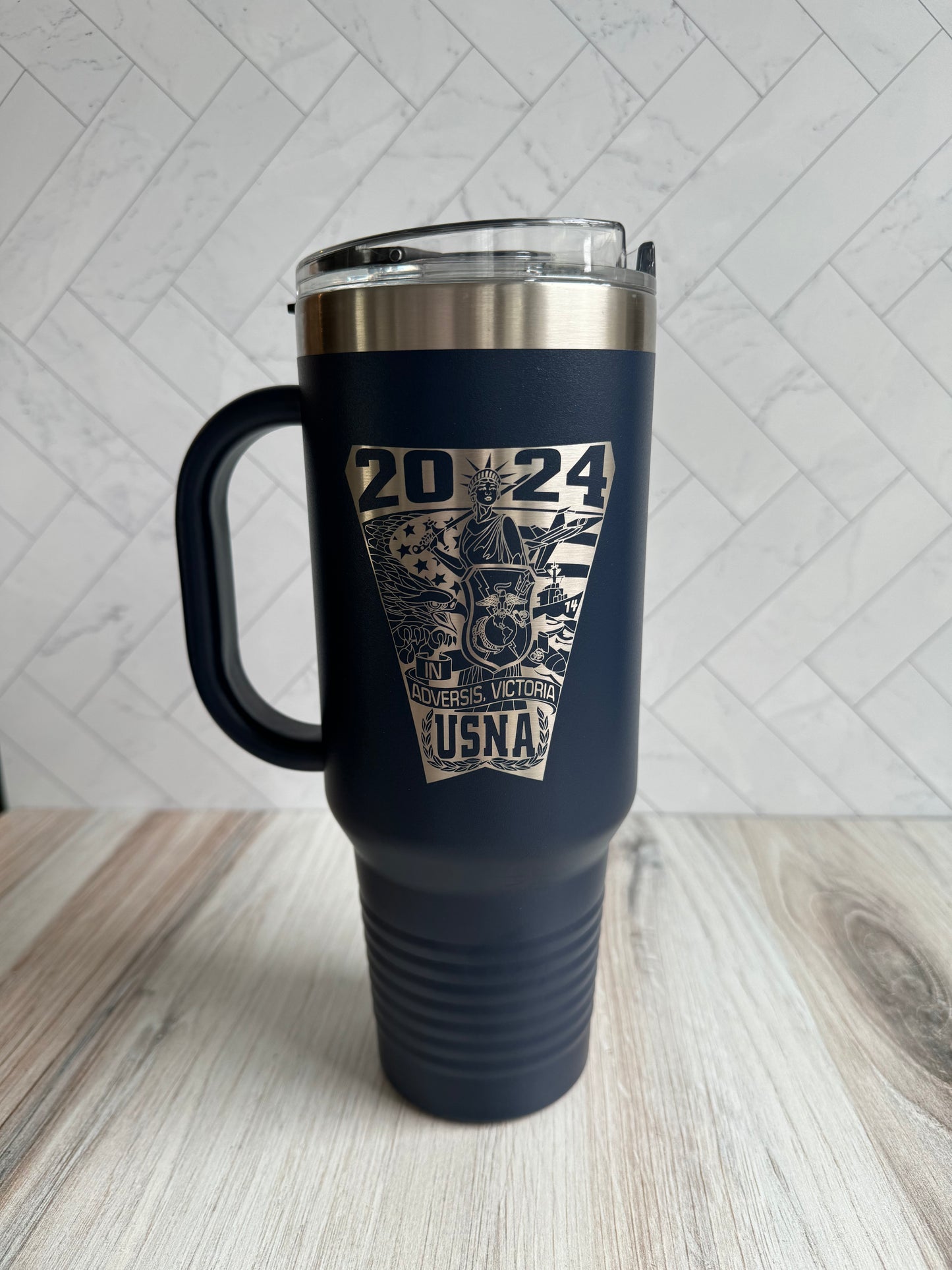 USNA Class 40oz Tumbler w/Handle